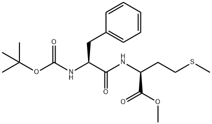 tert-butoxycarbonyl-phenylalanyl-methionine methyl ester 结构式