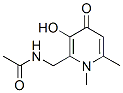 Acetamide, N-[(1,4-dihydro-3-hydroxy-1,6-dimethyl-4-oxo-2-pyridinyl)methyl]- (9CI) Struktur