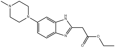 Ethyl 2-[5-(4-methylpiperazinyl)benzimidazol-2-yl]acetate Structure