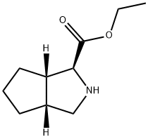 (1S,3aR,6aS)-ethyl octahydrocyclopenta[c]pyrrole-1-carboxylate Struktur