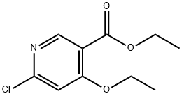 6-クロロ-4-エトキシニコチン酸エチル 化学構造式
