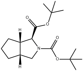 Hexahydro-cyclopenta[c]pyrrole-1,2-dicarboxylic acid di-tert-butyl ester Structure