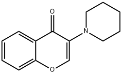 3-Piperidino-4H-1-benzopyran-4-one 结构式