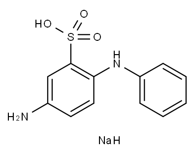 sodium 5-amino-2-anilinobenzenesulphonate  Struktur