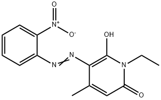 1-Ethyl-6-hydroxy-4-methyl-5-(2-nitrophenylazo)-2(1H)-pyridone Structure