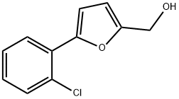 [5-(2-クロロフェニル)-2-フリル]メタノール 化学構造式