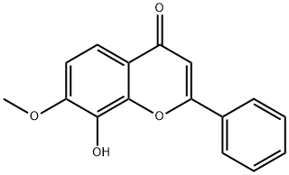 8-HYDROXY-7-METHOXYFLAVONE 化学構造式