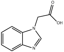 2-(1H-ベンズイミダゾール-1-イル)酢酸 化学構造式
