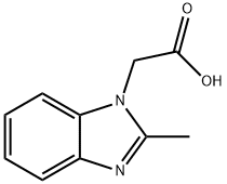 (2-メチル-1H-ベンズイミダゾール-1-イル)酢酸0.5水和物 化学構造式