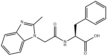 N-[(2-Methyl-1H-benzimidazol-1-yl)acetyl]-L-phenylalanine Structure