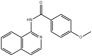 N-(1-イソキノリル)-4-メトキシベンズアミド 化学構造式