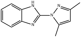 2-(3,5-ジメチル-1H-ピラゾール-1-イル)-1H-ベンゾイミダゾール 化学構造式