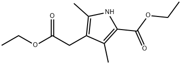 Ethyl 4-(2-ethoxy-2-oxoethyl)-3,5-dimethyl-1H-pyrrole-2-carboxylate 结构式