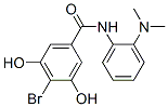 4-ブロモ-N-[2-(ジメチルアミノ)フェニル]-3,5-ジヒドロキシベンズアミド 化学構造式