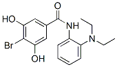 4-bromo-2'-(diethylamino)-3,5-dihydroxybenzylanilide Struktur