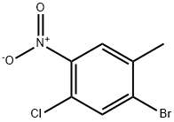 1-メチル-2-ブロモ-4-クロロ-5-ニトロベンゼン 化学構造式