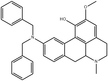 10-Dibenzylamino-5,6,6a,7-tetrahydro-2-methoxy-6-methyl-4H-dibenzo[de,g]quinolin-1-ol Structure