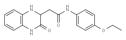 N-(4-乙氧基苯基)-2-(3-氧代-1,2,3,4-四氢喹喔啉-2-基)乙酰胺 结构式