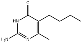 2-アミノ-5-ブチル-6-メチル-4-ピリミジノール 化学構造式