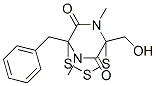 5-Benzyl-1-(hydroxymethyl)-6,8-dimethyl-2,3,4-trithia-6,8-diazabicyclo[3.2.2]nonane-7,9-dione 结构式