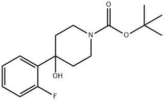 1-N-BOC-4-(2-FLUOROPHENYL)-4-HYDROXYPIPERIDINE Structure