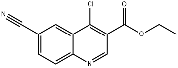 4-CHLORO-6-CYANO-QUINOLINE-3-CARBOXYLIC ACID ETHYL ESTER 化学構造式