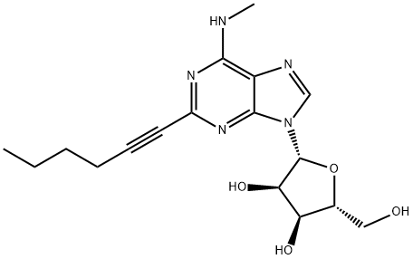 2-(1-HEXYNYL)-N-METHYLADENOSINE Struktur