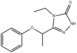 4-エチル-5-(1-フェノキシエチル)-4H-1,2,4-トリアゾール-3-チオール 化学構造式