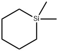 1,1-ジメチル-1-シラシクロヘキサン 化学構造式
