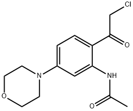 Acetamide,  N-[2-(chloroacetyl)-5-(4-morpholinyl)phenyl]-  (9CI) Struktur