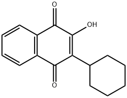 2-ヒドロキシ-3-シクロヘキシル-1,4-ナフトキノン 化学構造式