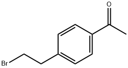 1-[4-(2-ブロモエチル)フェニル]エタノン 化学構造式