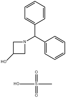 1-(ジフェニルメチル)アゼチジン-3-オール/メタンスルホン酸 化学構造式