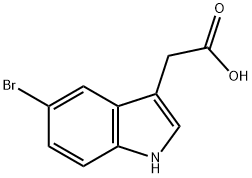 5-ブロモ-1H-インドール-3-酢酸 化学構造式