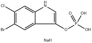 5-溴-6-氯-3-吲哚基磷酸酯二钠盐, 404366-59-2, 结构式