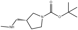 1-BOC-3-(METHYLAMINOMETHYL)-PYRROLIDINE 化学構造式