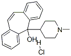 5-(1-methyl-4-piperidyl)-5H-dibenzo[a,d]cyclohepten-5-ol hydrochloride Struktur
