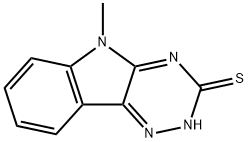 5-甲基-5H-[1,2,4]三嗪并[5,6-B]吲哚-3-硫醇, 4046-70-2, 结构式