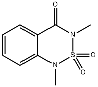 1,3-ジメチル-1H-2,1,3-ベンゾチアジアジン-4(3H)-オン2,2-ジオキシド 化学構造式