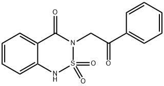 3-(2-Oxo-2-phenylethyl)-1H-2,1,3-benzothiadiazin-4(3H)-one 2,2-dioxide Struktur