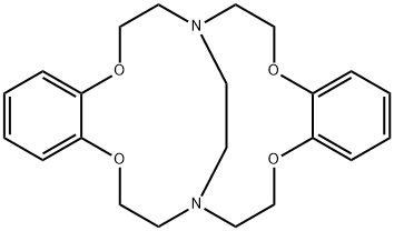 5,6,14,15-DIBENZO-4,7,13,16,21,24-HEXAOXA-1,10-DIAZABICYCLO[8.8.8]HEXACOSANE Struktur