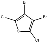 3,4-ジブロモ-2,5-ジクロロチオフェン 化学構造式