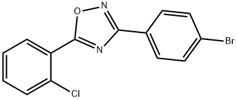 3-(4-ブロモフェニル)-5-(2-クロロフェニル)-1,2,4-オキサジアゾール 化学構造式