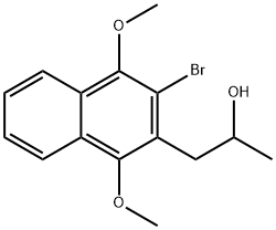 1-(3-BROMO-1,4-DIMETHOXY-NAPHTHALEN-2-YL)-PROPAN-2-OL 化学構造式