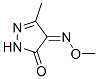 1H-Pyrazole-4,5-dione, 3-methyl-, 4-(O-methyloxime) (9CI) 结构式