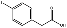 4-フルオロフェニル酢酸 化学構造式