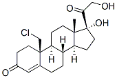 19-Chloro-17,21-dihydroxypregn-4-ene-3,20-dione 结构式