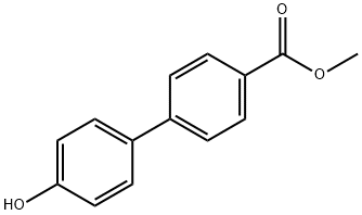 4'-ヒドロキシ[1,1'-ビフェニル]-4-カルボン酸メチル 化学構造式