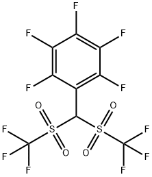 1-[ビス(トリフルオロメタンスルホニル)メチル]-2,3,4,5,6-ペンタフルオロベンゼン 化学構造式