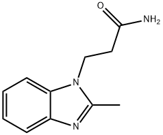 3-(2-甲基-1H-1,3-苯并二唑-1-基)丙酰胺 结构式